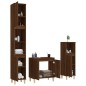 vidaXL Set de muebles baño 3 pzas madera contrachapada roble marrón vidaXL Set de muebles baño 3 pzas madera contrachapada roble marrón