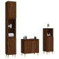 vidaXL Set de muebles baño 3 pzas madera contrachapada roble marrón vidaXL Set de muebles baño 3 pzas madera contrachapada roble marrón