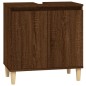 vidaXL Set de muebles baño 3 pzas madera contrachapada roble marrón vidaXL Set de muebles baño 3 pzas madera contrachapada roble marrón