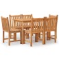 vidaXL Juego de comedor de jardín 7 piezas madera maciza de teca vidaXL Juego de comedor de jardín 7 piezas madera maciza de teca
