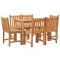 vidaXL Juego de comedor de jardín 7 piezas madera maciza de teca vidaXL Juego de comedor de jardín 7 piezas madera maciza de teca