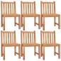 vidaXL Juego de comedor de jardín 7 piezas madera maciza de teca vidaXL Juego de comedor de jardín 7 piezas madera maciza de teca
