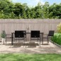 vidaXL Juego de comedor para jardín 7 piezas ratán sintético y acero vidaXL Juego de comedor para jardín 7 piezas ratán sintético y acero