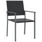 vidaXL Juego de comedor para jardín 7 piezas ratán sintético y acero vidaXL Juego de comedor para jardín 7 piezas ratán sintético y acero