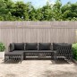 vidaXL Juego de muebles de jardín 6 pzas con cojines acero antracita