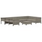 vidaXL Set de muebles de jardín 10 pzas y cojines ratán sintético gris vidaXL Set de muebles de jardín 10 pzas y cojines ratán sintético gris