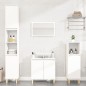 vidaXL Juego de muebles de baño 3 pzas madera contrachapada blanco