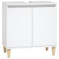 vidaXL Juego de muebles de baño 3 pzas madera contrachapada blanco