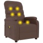 vidaXL Sillón de masaje cuero sintético marrón vidaXL Sillón de masaje cuero sintético marrón