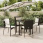vidaXL Set de muebles jardín 5 pzas con cojines ratán sintético negro vidaXL Set de muebles jardín 5 pzas con cojines ratán sintético negro