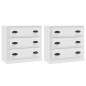 vidaXL Aparadores 2 piezas madera contrachapada blanco vidaXL Aparadores 2 piezas madera contrachapada blanco