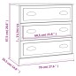 vidaXL Aparadores 2 piezas madera contrachapada blanco vidaXL Aparadores 2 piezas madera contrachapada blanco