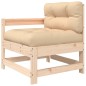 vidaXL Juego de muebles de jardín 7 piezas y cojines madera maciza vidaXL Juego de muebles de jardín 7 piezas y cojines madera maciza