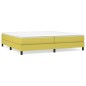 vidaXL Cama box spring con colchón tela verde 200x200 cm