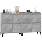 vidaXL Aparadores 2 uds madera contrachapada gris hormigón 60x35x70 cm vidaXL Aparadores 2 uds madera contrachapada gris hormigón 60x35x70 cm