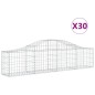 vidaXL Cestas de gaviones 30 uds forma de arco hierro 200x30x40/60 cm vidaXL Cestas de gaviones 30 uds forma de arco hierro 200x30x40/60 cm