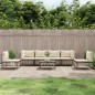 vidaXL Set muebles de jardín 7 pzas y cojines ratán PE gris antracita vidaXL Set muebles de jardín 7 pzas y cojines ratán PE gris antracita