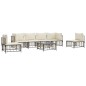 vidaXL Set muebles de jardín 7 pzas y cojines ratán PE gris antracita vidaXL Set muebles de jardín 7 pzas y cojines ratán PE gris antracita