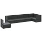 vidaXL Set de muebles de jardín y cojines 7 pzas ratán sintético negro vidaXL Set de muebles de jardín y cojines 7 pzas ratán sintético negro