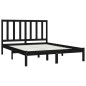 vidaXL Estructura de cama de madera maciza de pino negra 140x190 cm vidaXL Estructura de cama de madera maciza de pino negra 140x190 cm