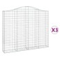 vidaXL Cestas gaviones 3 uds forma de arco hierro 200x30x160/180 cm vidaXL Cestas gaviones 3 uds forma de arco hierro 200x30x160/180 cm