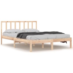 vidaXL Estructura de cama madera maciza de pino 120x190 cm