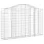 vidaXL Cestas de gaviones 5 uds forma de arco hierro 200x30x120/140 cm vidaXL Cestas de gaviones 5 uds forma de arco hierro 200x30x120/140 cm