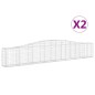 vidaXL Cestas de gaviones 2 uds forma de arco hierro 400x30x60/80 cm vidaXL Cestas de gaviones 2 uds forma de arco hierro 400x30x60/80 cm