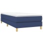 vidaXL Cama box spring con colchón tela azul 100x200 cm vidaXL Cama box spring con colchón tela azul 100x200 cm