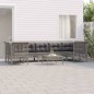 vidaXL Set de muebles de jardín 8 pzas y cojines ratán sintético gris vidaXL Set de muebles de jardín 8 pzas y cojines ratán sintético gris