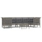 vidaXL Set de muebles de jardín 8 pzas y cojines ratán sintético gris vidaXL Set de muebles de jardín 8 pzas y cojines ratán sintético gris