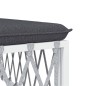 vidaXL Juego de muebles de jardín 5 piezas y cojines acero blanco vidaXL Juego de muebles de jardín 5 piezas y cojines acero blanco