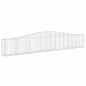 vidaXL Cestas de gaviones 4 uds forma de arco hierro 400x30x60/80 cm vidaXL Cestas de gaviones 4 uds forma de arco hierro 400x30x60/80 cm
