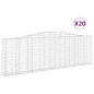 vidaXL Cestas de gaviones 20 uds forma de arco hierro 400x30x120/140cm vidaXL Cestas de gaviones 20 uds forma de arco hierro 400x30x120/140cm