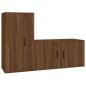 vidaXL Set de muebles para TV 2 pzas madera contrachapada roble marrón