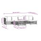 vidaXL Juego de muebles de jardín 6 piezas y cojines acero blanco vidaXL Juego de muebles de jardín 6 piezas y cojines acero blanco