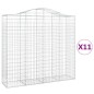 vidaXL Cestas gaviones 11 uds forma de arco hierro 200x50x180/200 cm vidaXL Cestas gaviones 11 uds forma de arco hierro 200x50x180/200 cm