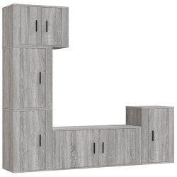 vidaXL Set de muebles para TV 5 pzas madera contrachapada gris Sonoma