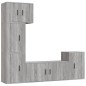 vidaXL Set de muebles para TV 5 pzas madera contrachapada gris Sonoma vidaXL Set de muebles para TV 5 pzas madera contrachapada gris Sonoma