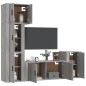 vidaXL Set de muebles para TV 5 pzas madera contrachapada gris Sonoma vidaXL Set de muebles para TV 5 pzas madera contrachapada gris Sonoma
