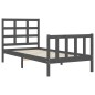 vidaXL Estructura de cama con cabecero madera maciza gris 90x190 cm vidaXL Estructura de cama con cabecero madera maciza gris 90x190 cm