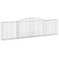 vidaXL Cestas de gaviones 5 uds forma de arco hierro 400x30x100/120 cm vidaXL Cestas de gaviones 5 uds forma de arco hierro 400x30x100/120 cm