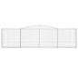 vidaXL Cestas de gaviones 5 uds forma de arco hierro 400x30x100/120 cm vidaXL Cestas de gaviones 5 uds forma de arco hierro 400x30x100/120 cm