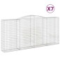 vidaXL Cestas de gaviones 7 uds forma de arco hierro 400x50x180/200 cm vidaXL Cestas de gaviones 7 uds forma de arco hierro 400x50x180/200 cm