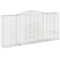 vidaXL Cestas de gaviones 7 uds forma de arco hierro 400x50x180/200 cm vidaXL Cestas de gaviones 7 uds forma de arco hierro 400x50x180/200 cm