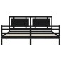vidaXL Estructura de cama con cabecero madera maciza negro 200x200 cm vidaXL Estructura de cama con cabecero madera maciza negro 200x200 cm
