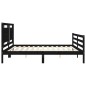 vidaXL Estructura de cama con cabecero madera maciza negro 200x200 cm vidaXL Estructura de cama con cabecero madera maciza negro 200x200 cm