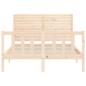 vidaXL Estructura de cama de matrimonio con cabecero madera maciza vidaXL Estructura de cama de matrimonio con cabecero madera maciza