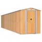 vidaXL Cobertizo jardín acero galvanizado marrón claro 192x855x223 cm vidaXL Cobertizo jardín acero galvanizado marrón claro 192x855x223 cm
