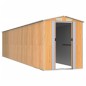 vidaXL Cobertizo jardín acero galvanizado marrón claro 192x855x223 cm vidaXL Cobertizo jardín acero galvanizado marrón claro 192x855x223 cm